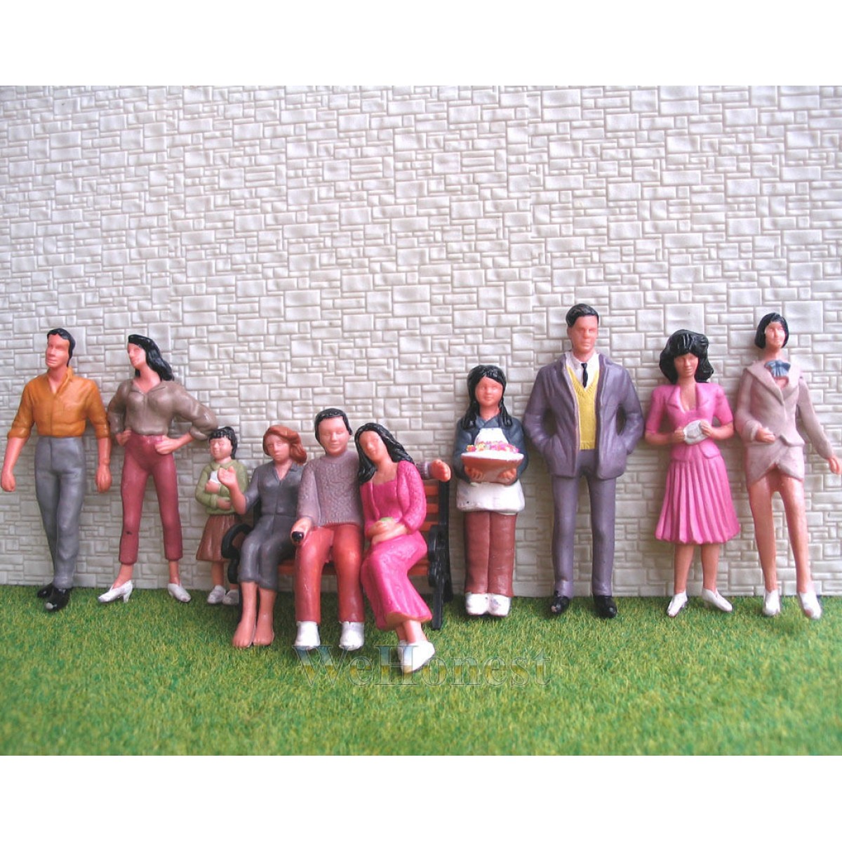 10 pcs G Scale 1:24 Painted Figures People passenger